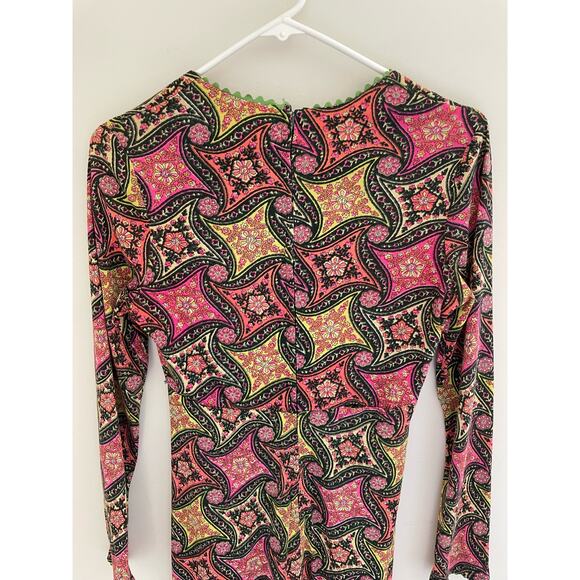 70s Vintage Boho Long Sleeve Maxi Dress - Picture 8 of 10